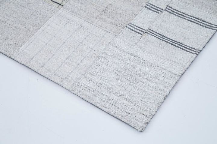 7x10 Beige Kilim Patchwork Rug - 30371