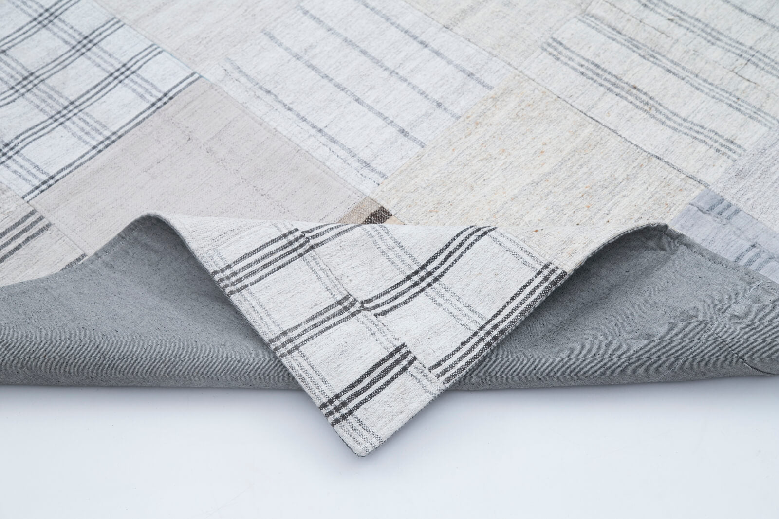 7x10 Beige Kilim Patchwork Rug - 30371