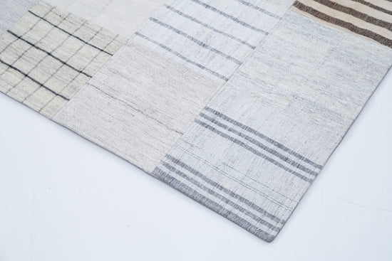 7x10 Beige Kilim Patchwork Rug - 30372