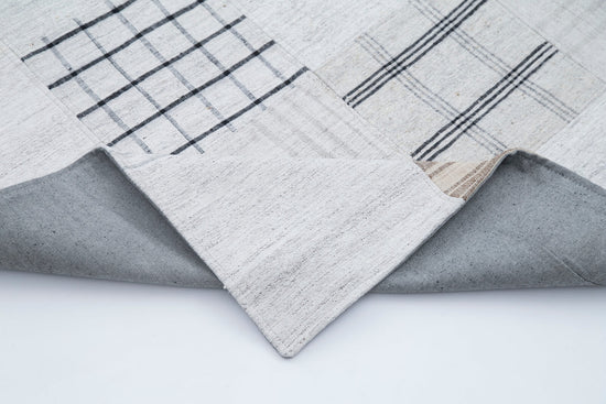 7x10 Beige Kilim Patchwork Rug - 30372