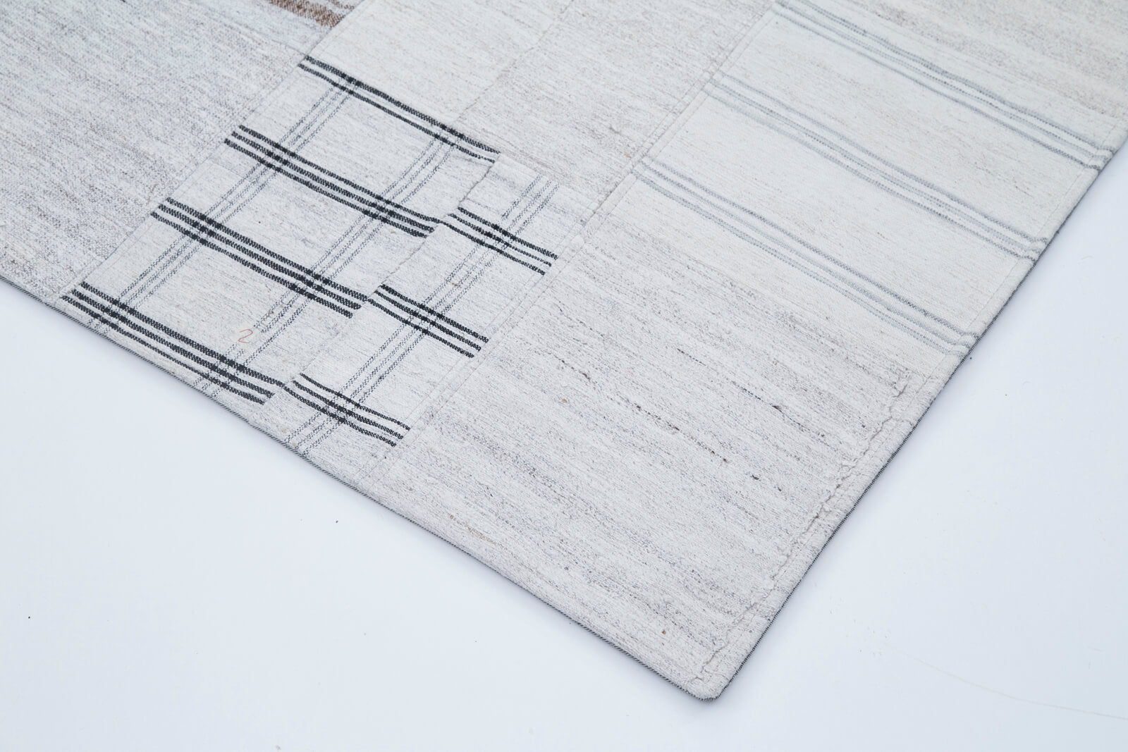7x10 Beige Kilim Patchwork Rug - 30374