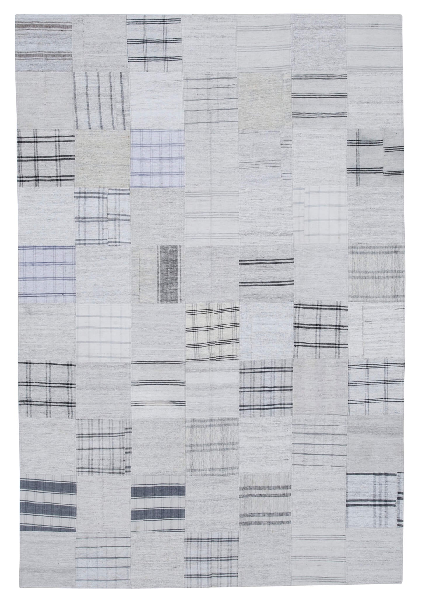 7x10 Beige Kilim Patchwork Rug - 30375
