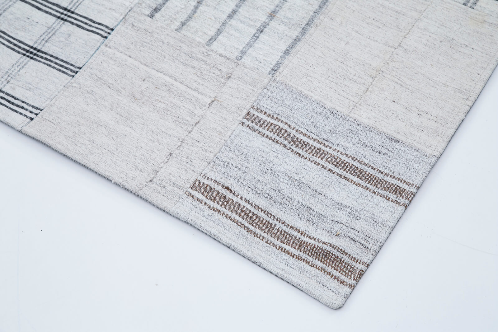 7x10 Beige Kilim Patchwork Rug - 30375