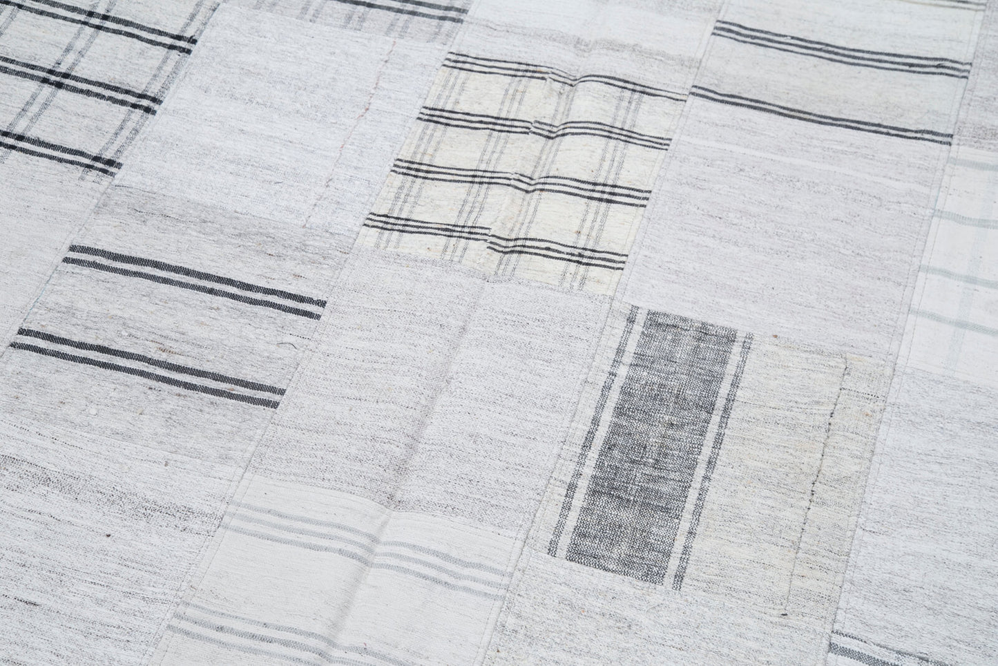 7x10 Beige Kilim Patchwork Rug - 30375