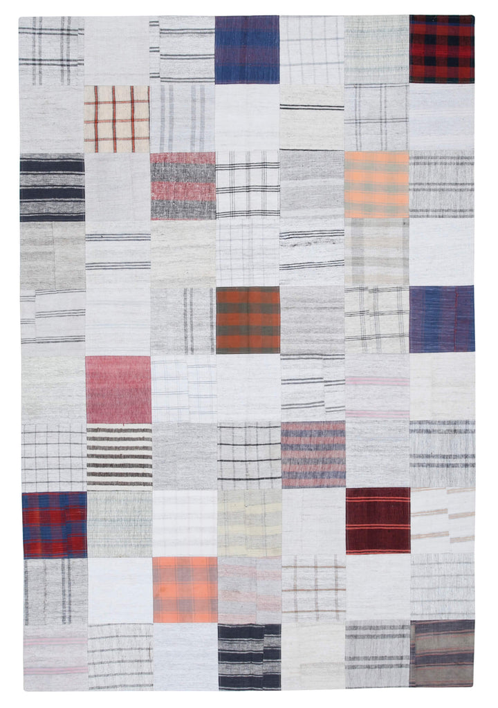 7x10 Multicolor Kilim Patchwork Rug - 30376