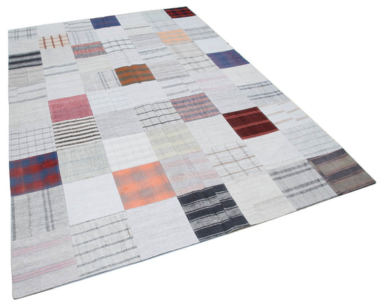 7x10 Multicolor Kilim Patchwork Rug - 30376