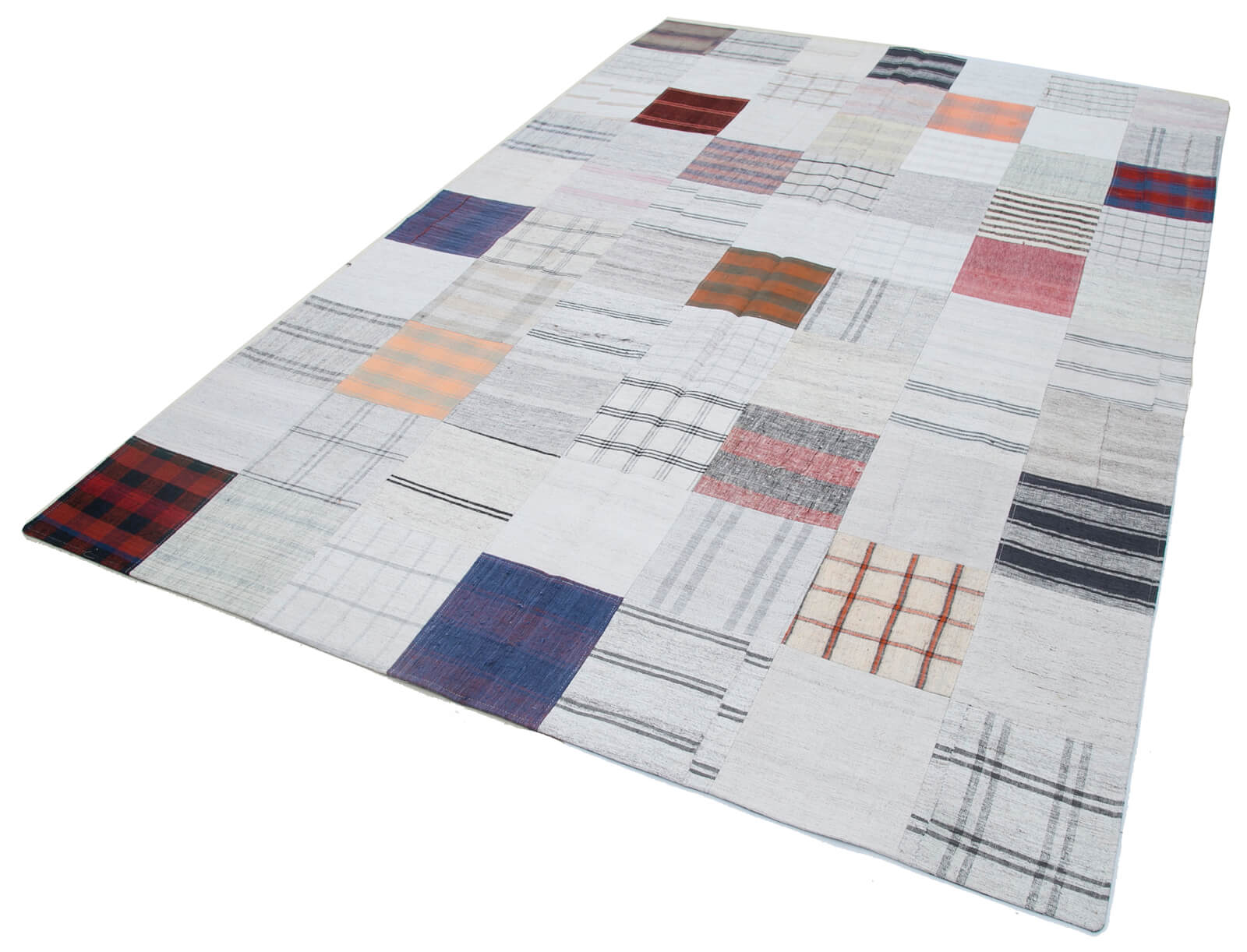 7x10 Multicolor Kilim Patchwork Rug - 30376