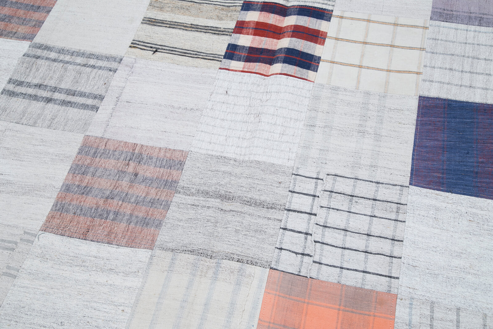 7x10 Beige Kilim Patchwork Rug - 30377