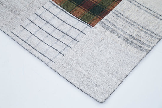 7x10 Beige Kilim Patchwork Rug - 30379