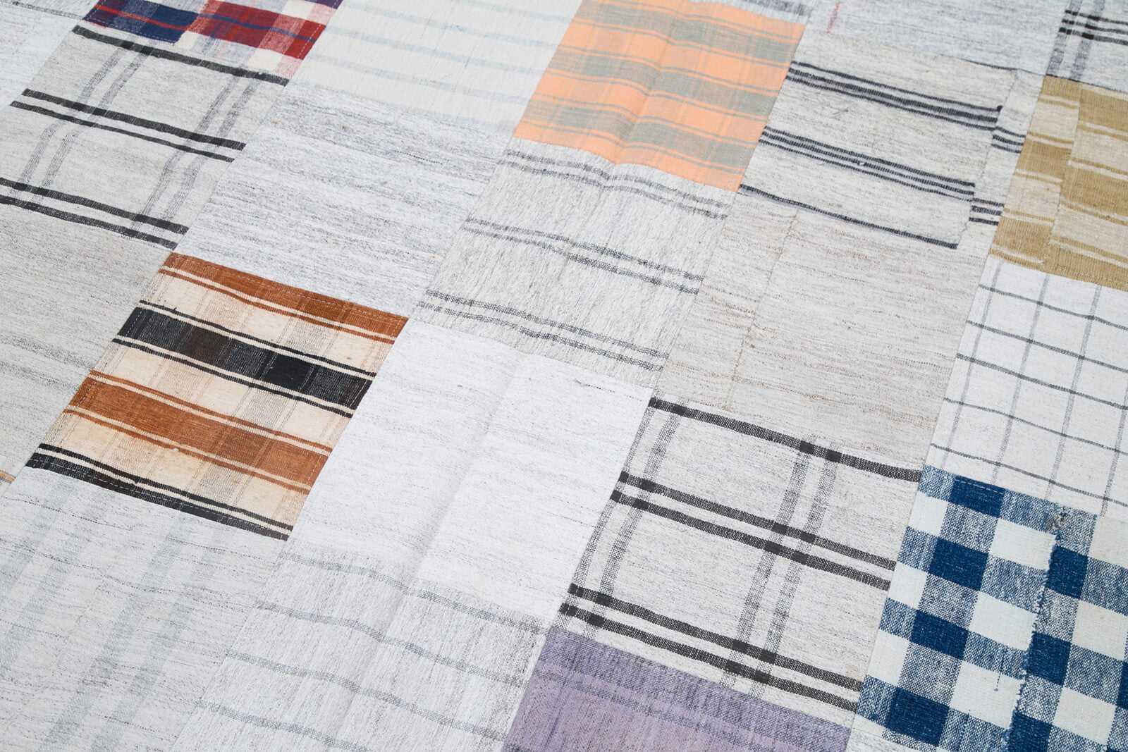 7x10 Beige Kilim Patchwork Rug - 30379