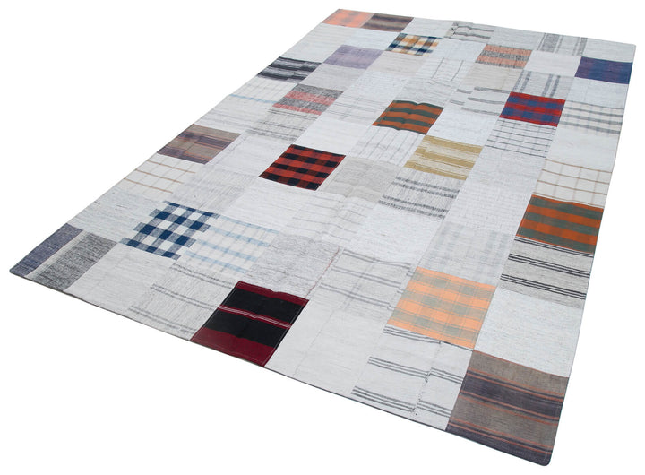 7x10 Multicolor Kilim Patchwork Rug - 30380