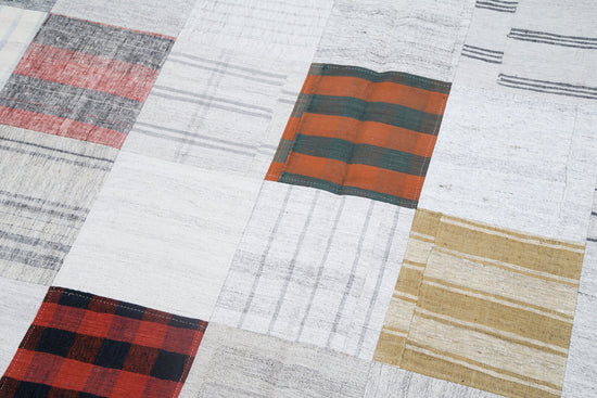 7x10 Multicolor Kilim Patchwork Rug - 30380