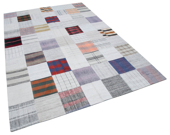 7x10 Multicolor Kilim Patchwork Rug - 30381