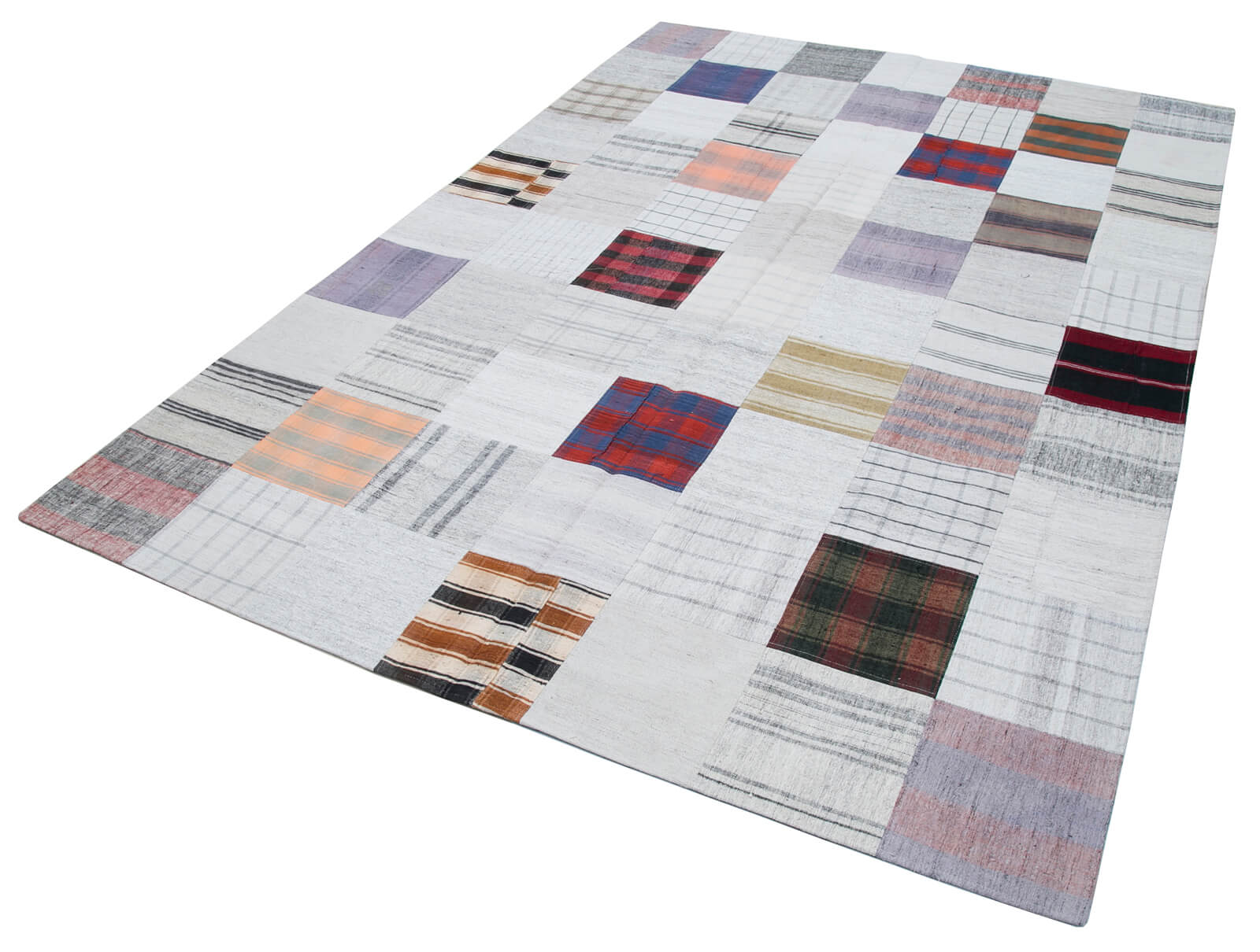 7x10 Multicolor Kilim Patchwork Rug - 30381