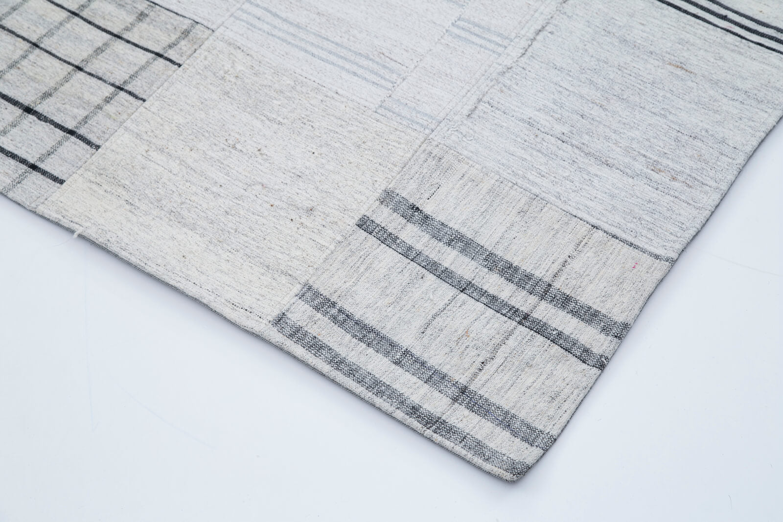 7x10 Beige Kilim Patchwork Rug - 30382