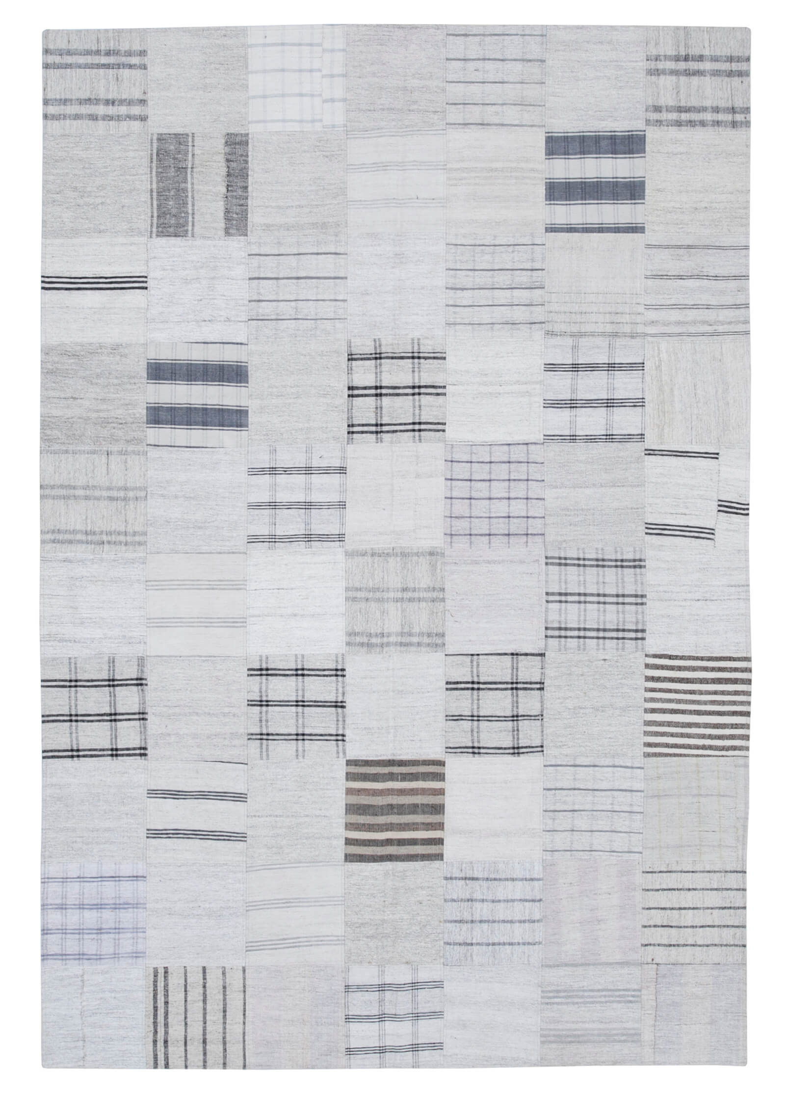7x10 Beige Kilim Patchwork Rug - 30383