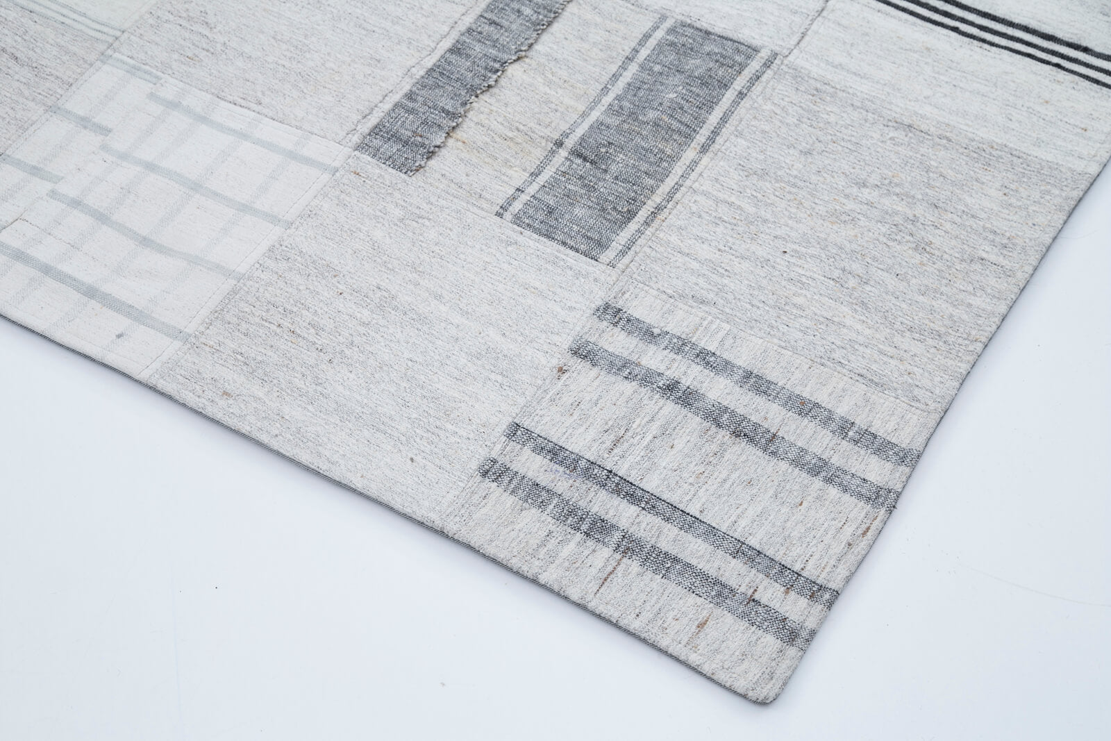 7x10 Beige Kilim Patchwork Rug - 30383