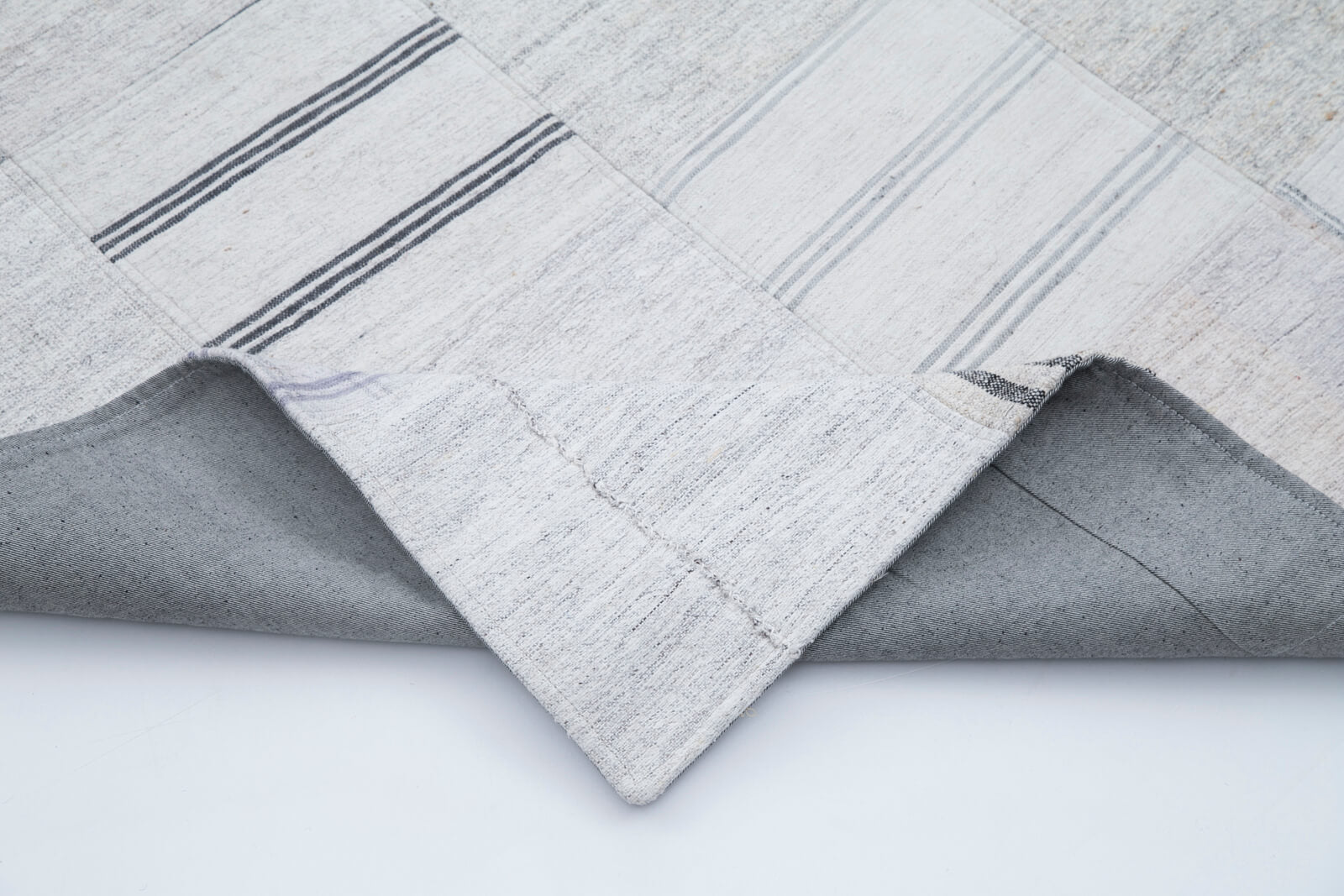 7x10 Beige Kilim Patchwork Rug - 30383