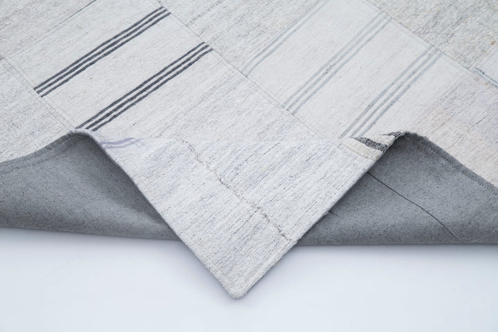 7x10 Beige Kilim Patchwork Rug - 30383