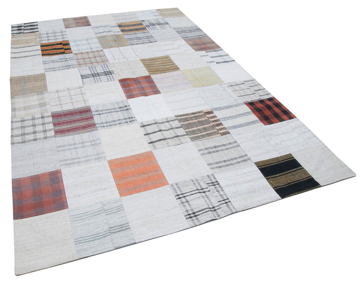7x10 Multicolor Kilim Patchwork Rug - 30384
