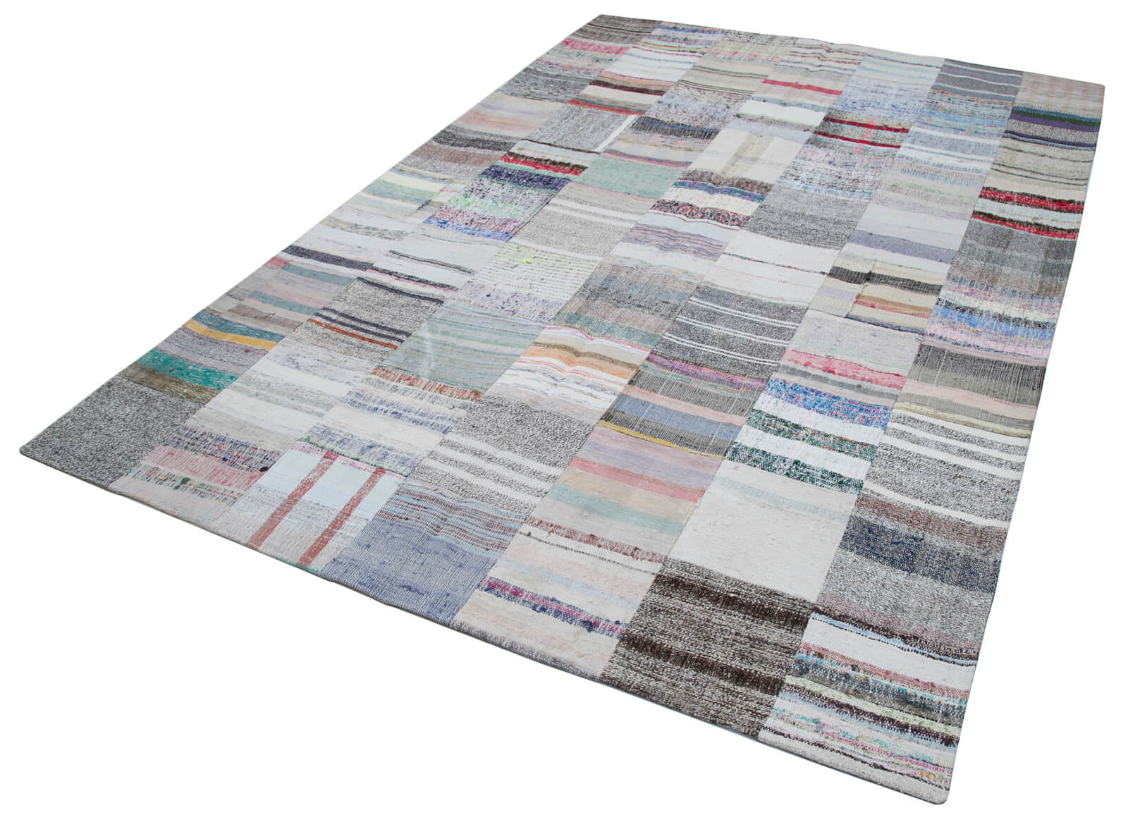 7x10 Multicolor Kilim Patchwork Rug - 30385