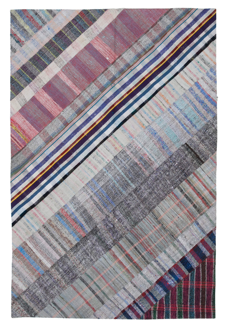 7x10 Multicolor Kilim Patchwork Rug - 30386