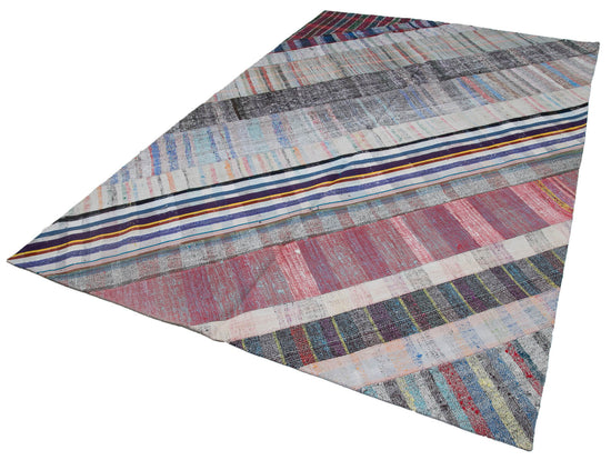 7x10 Multicolor Kilim Patchwork Rug - 30386