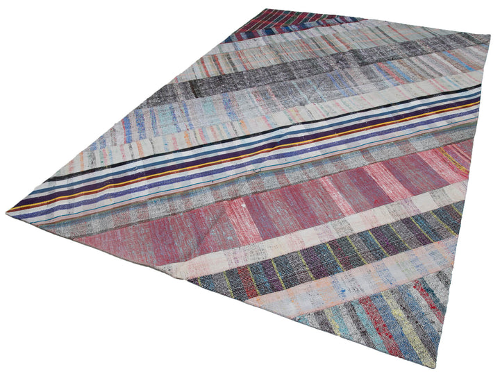 7x10 Multicolor Kilim Patchwork Rug - 30386