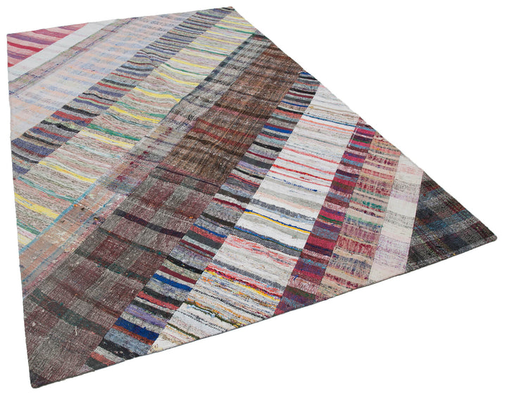 7x10 Multicolor Kilim Patchwork Rug - 30389