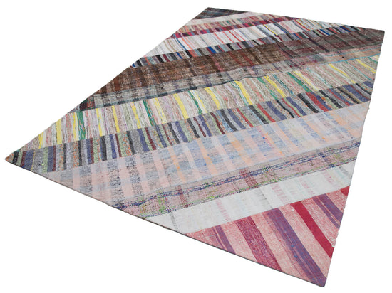 7x10 Multicolor Kilim Patchwork Rug - 30389