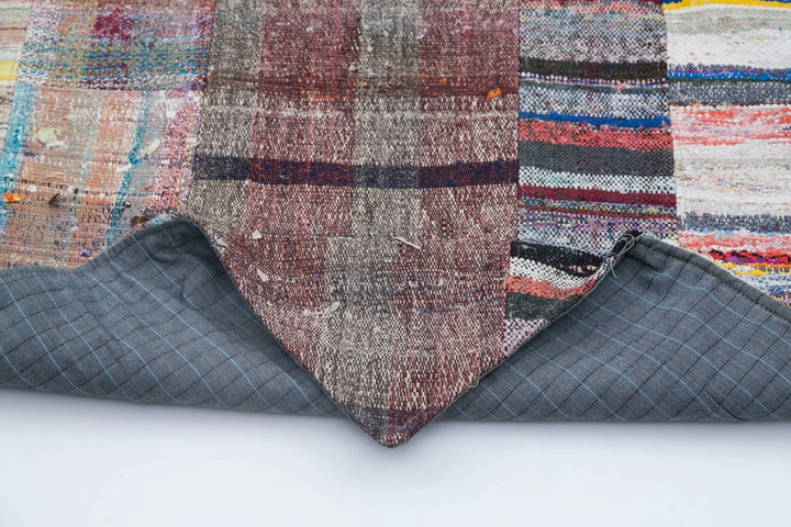 7x10 Multicolor Kilim Patchwork Rug - 30389