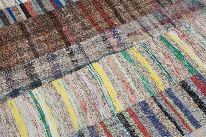 7x10 Multicolor Kilim Patchwork Rug - 30389