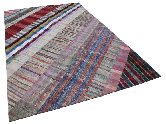 7x10 Multicolor Kilim Patchwork Rug - 30390