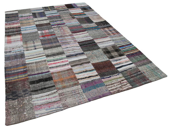 7x10 Multicolor Kilim Patchwork Rug - 30391