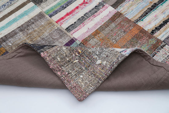 7x10 Multicolor Kilim Patchwork Rug - 30391