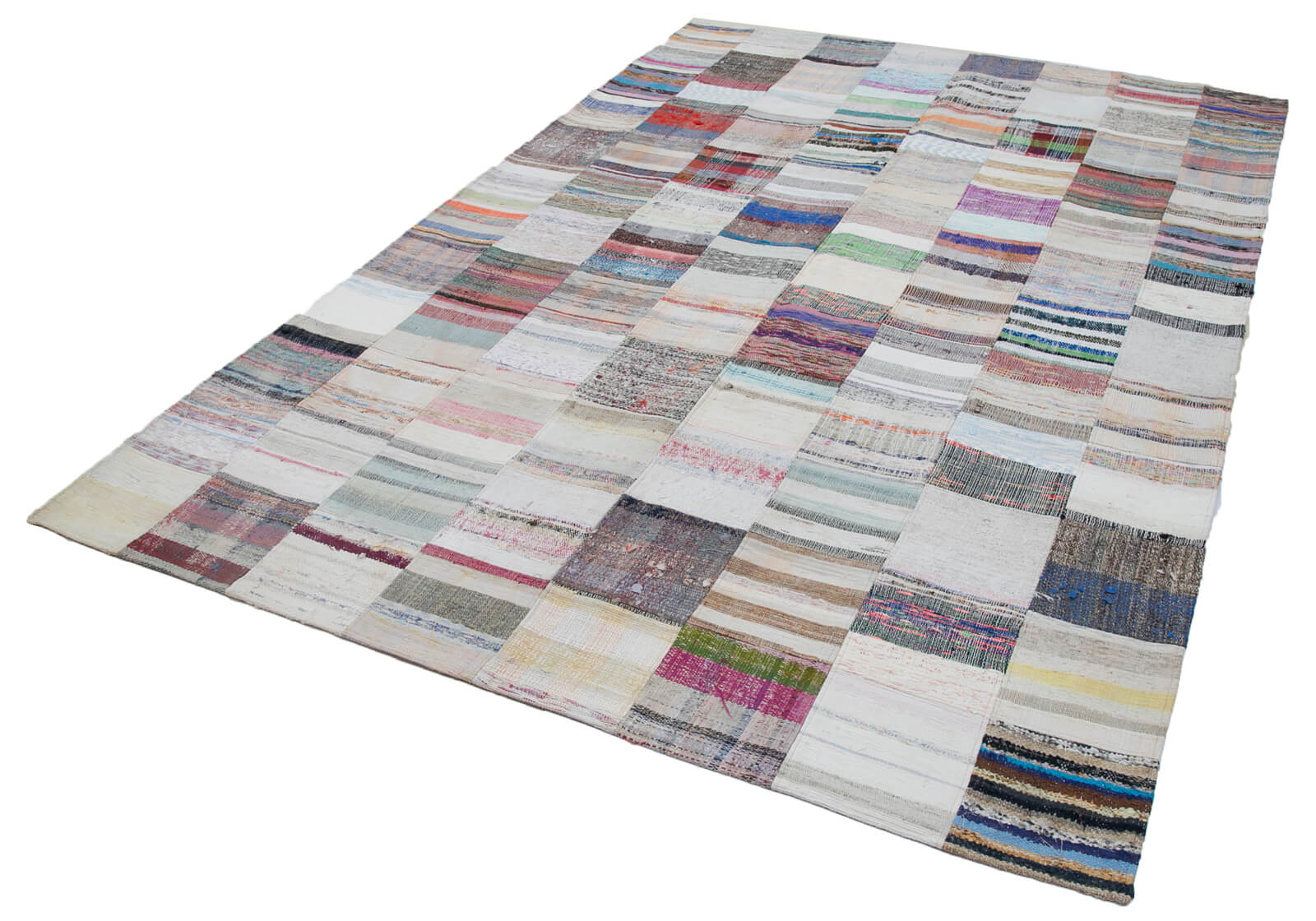 7x10 Multicolor Kilim Patchwork Rug - 30392