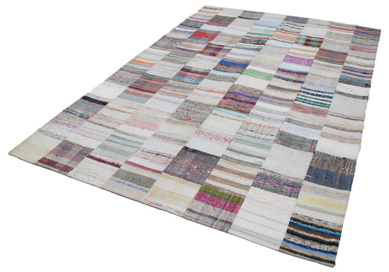 7x10 Multicolor Kilim Patchwork Rug - 30392