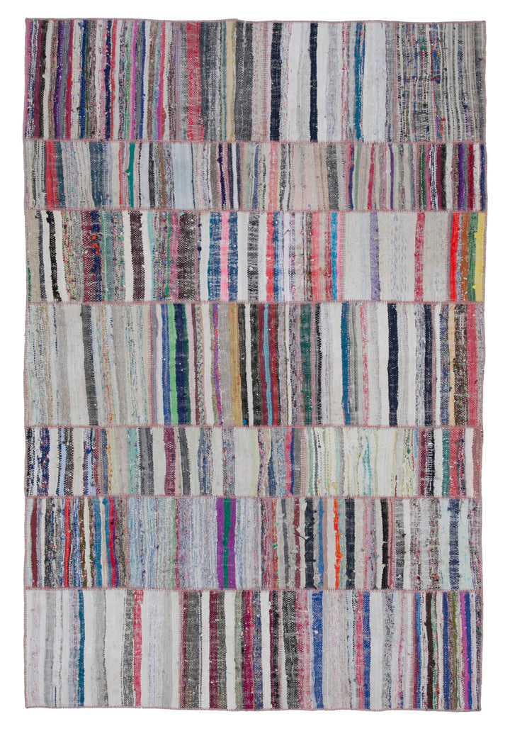 6x9 Multicolor Kilim Patchwork Rug - 30393