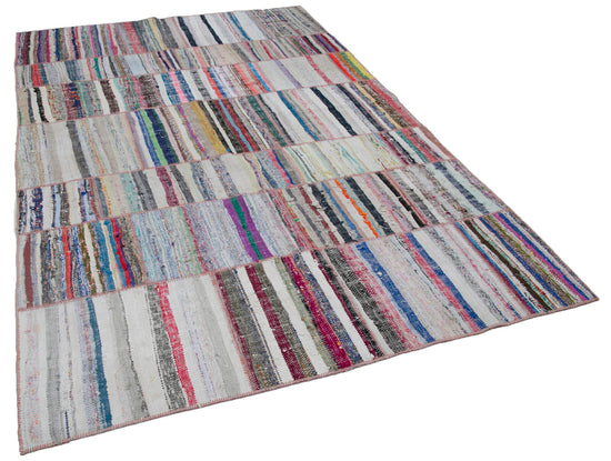 6x9 Multicolor Kilim Patchwork Rug - 30393