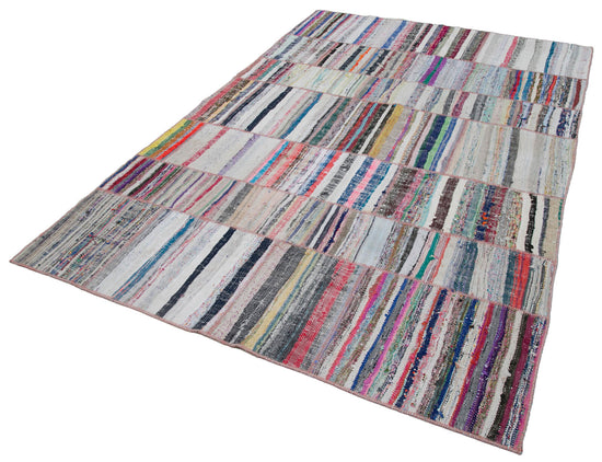 6x9 Multicolor Kilim Patchwork Rug - 30393