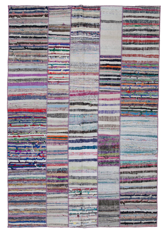6x9 Multicolor Kilim Patchwork Rug - 30394