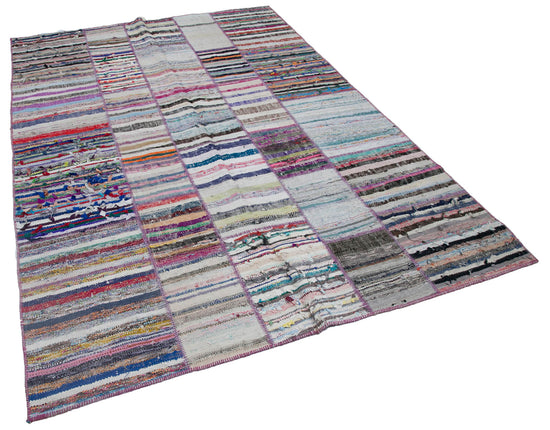 6x9 Multicolor Kilim Patchwork Rug - 30394