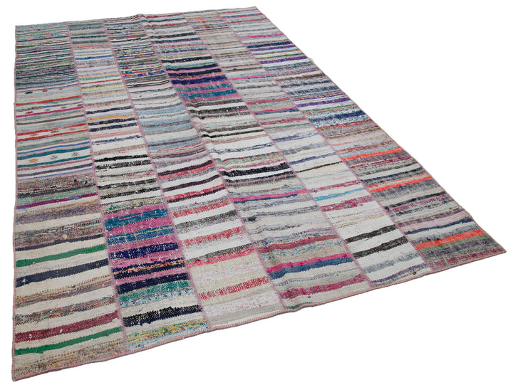 7x10 Multicolor Kilim Patchwork Rug - 30397