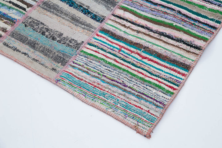 7x10 Multicolor Kilim Patchwork Rug - 30397