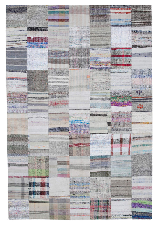 7x10 Multicolor Kilim Patchwork Rug - 30402