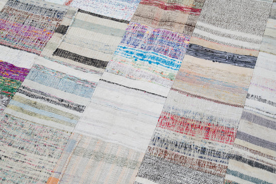 7x10 Multicolor Kilim Patchwork Rug - 30402