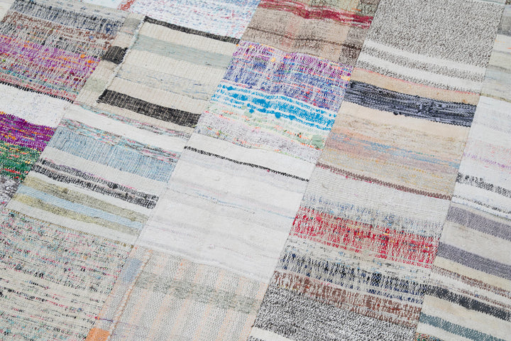 7x10 Multicolor Kilim Patchwork Rug - 30402