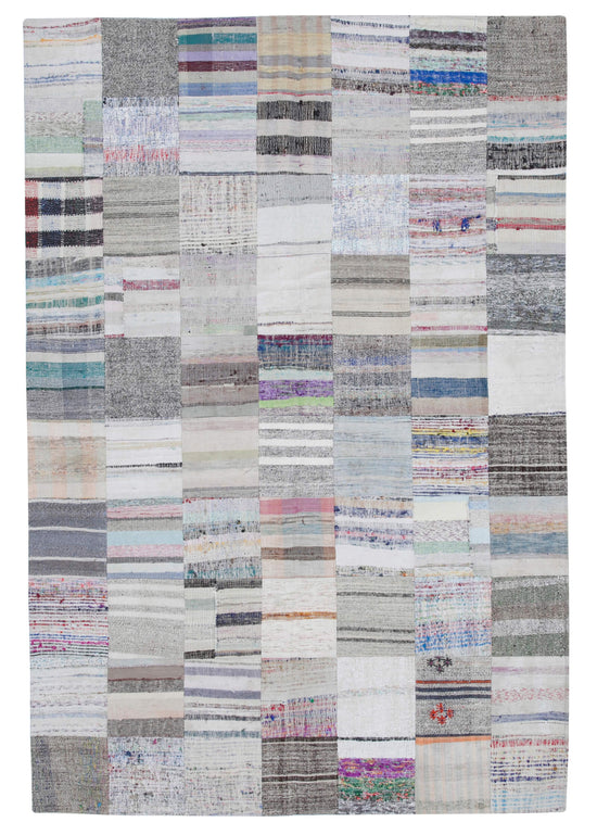7x10 Multicolor Kilim Patchwork Rug - 30403