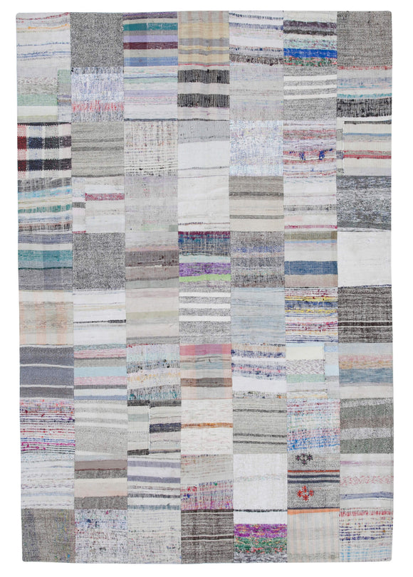 7x10 Multicolor Kilim Patchwork Rug - 30403