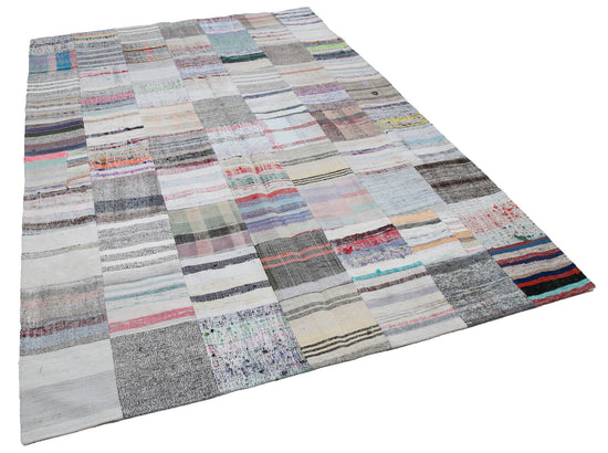 7x10 Multicolor Kilim Patchwork Rug - 30404